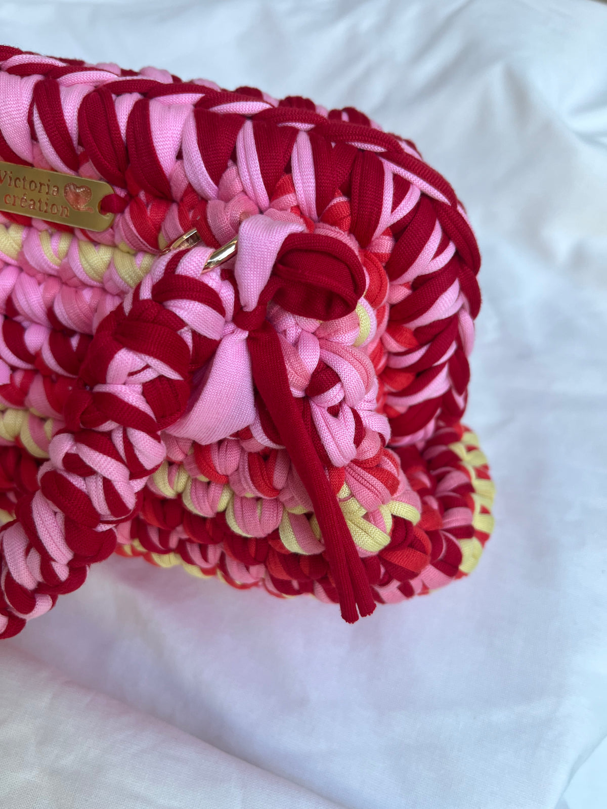 Pochette Louma Orange, Rose, Jaune et Rouge