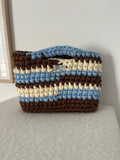 Sac Lola Marron, bleu et blanc