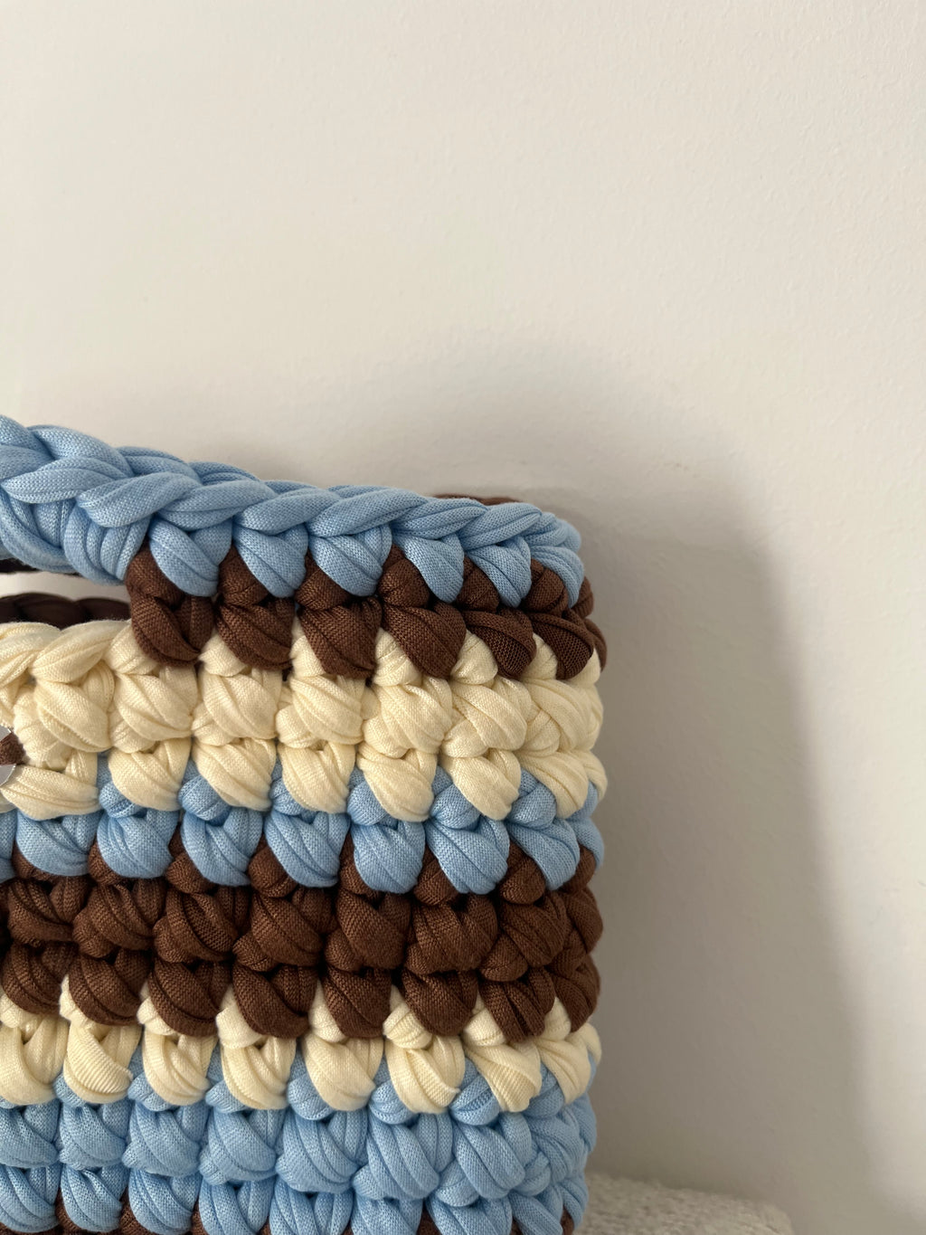 Sac Lola Marron, bleu et blanc