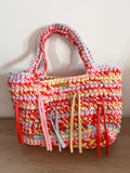 Sac Cabas Solène en Rose, Orange, Jaune & Bleu