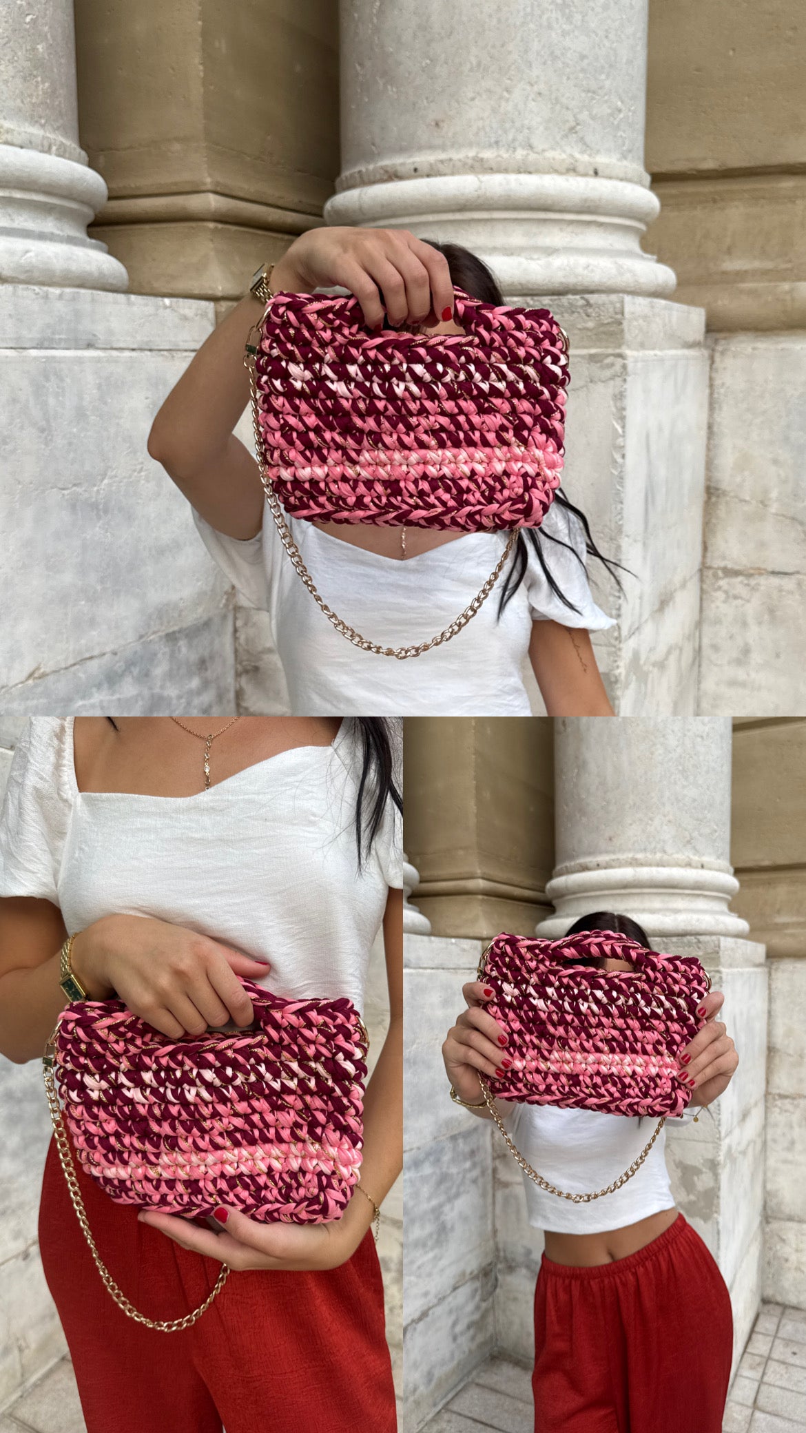 Dolce Vita bordeaux, rose et blanc ￼
