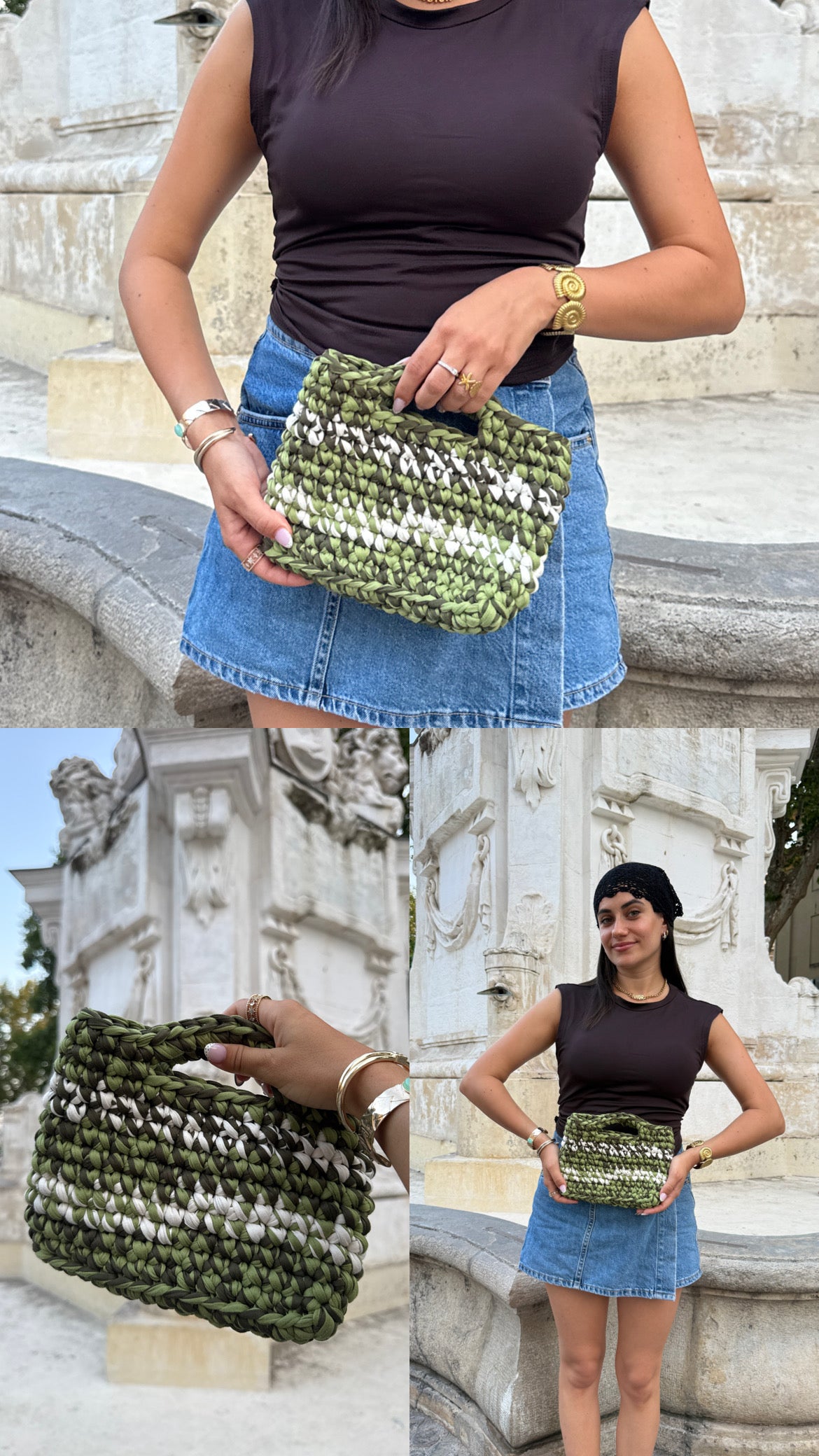 Dolce Vita kaki, vert et blanc doré