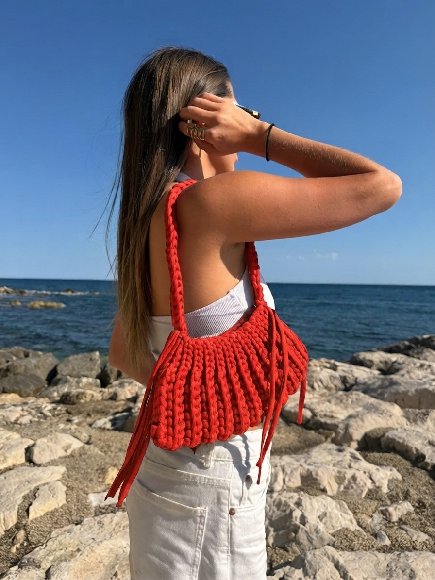 Sac à épaule Lunéa Rouge
