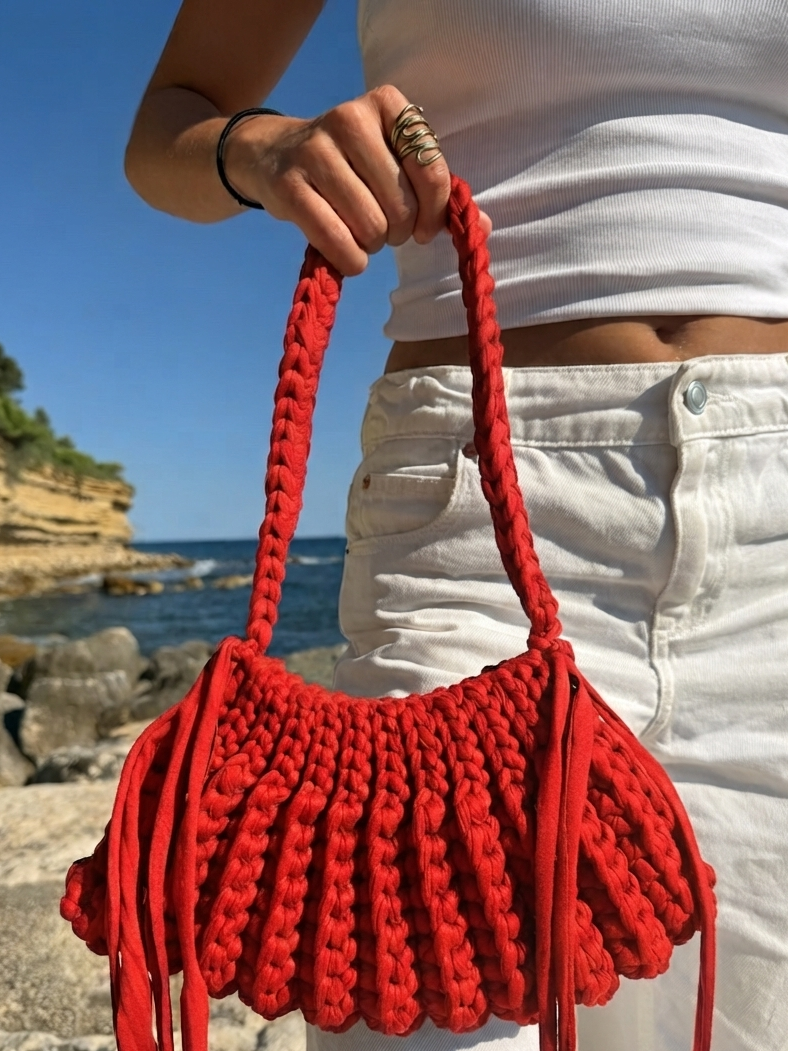 Sac à épaule Lunéa Rouge