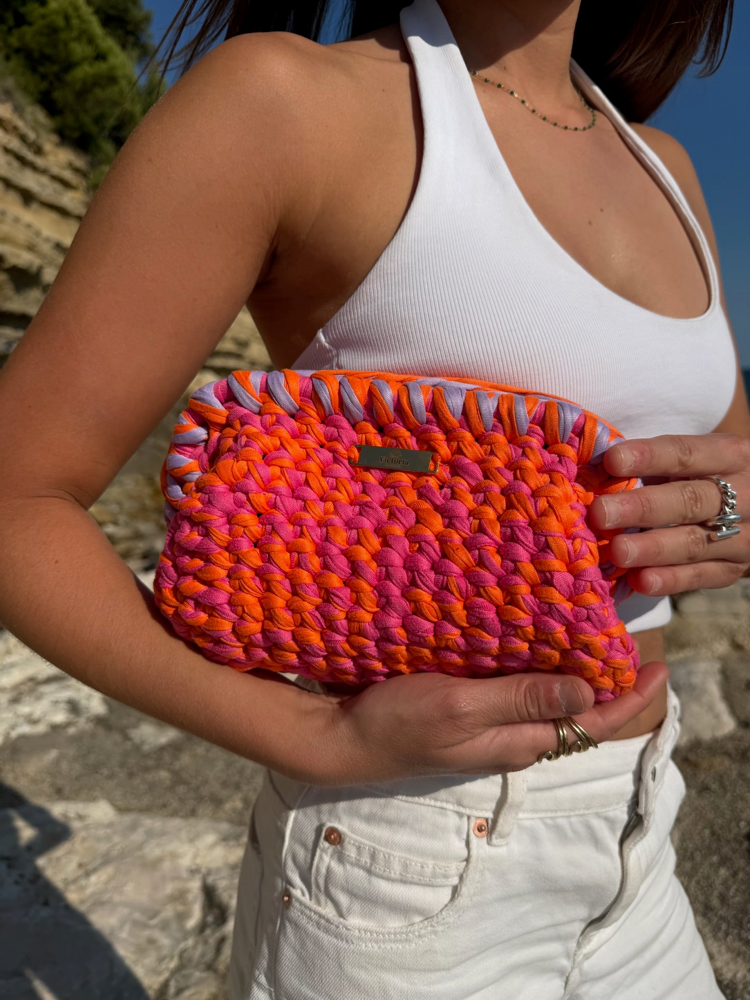 Pochette Louma Rose et Orange