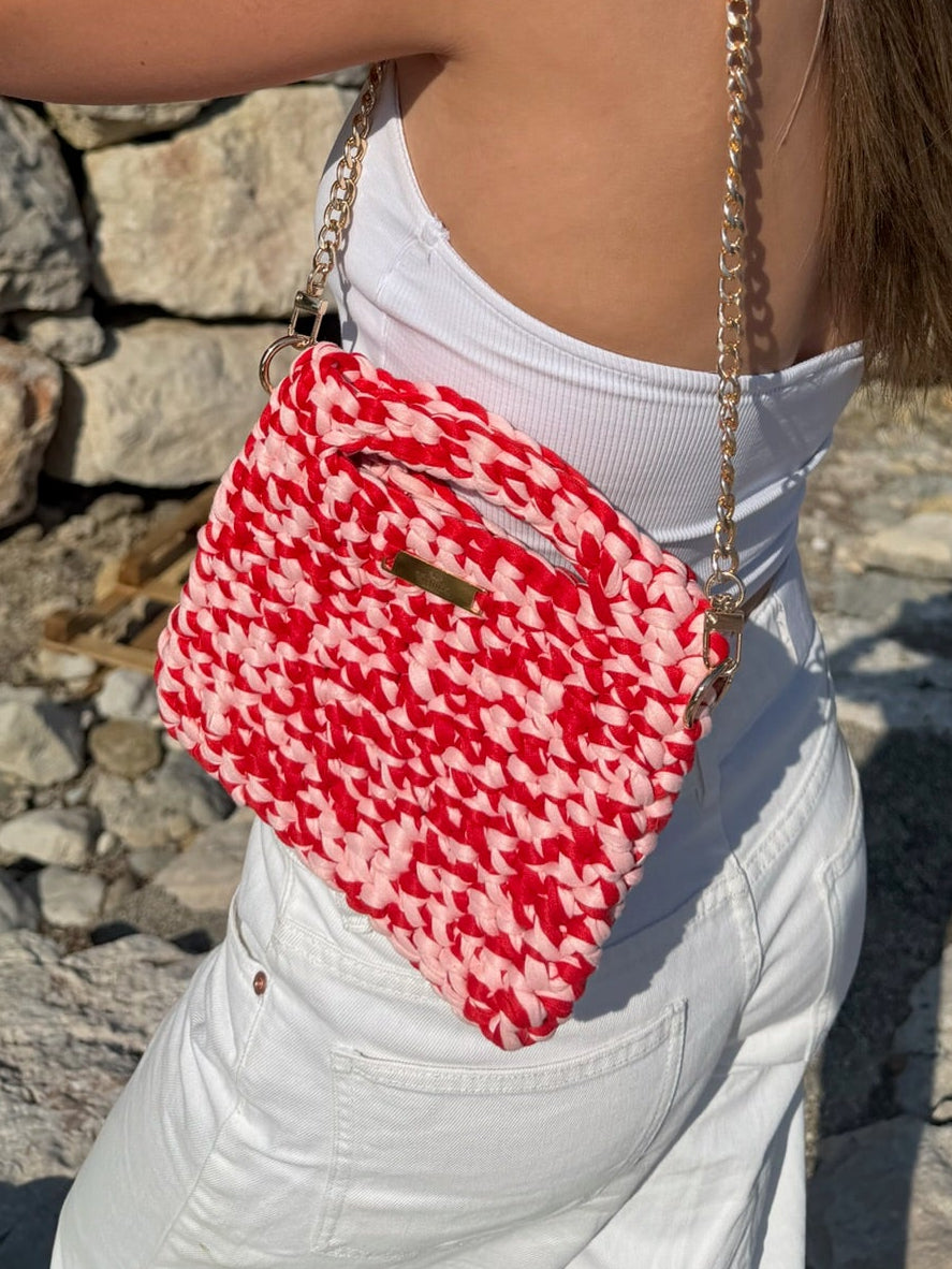 Sac épaule Dolce Vita Rouge et Rose