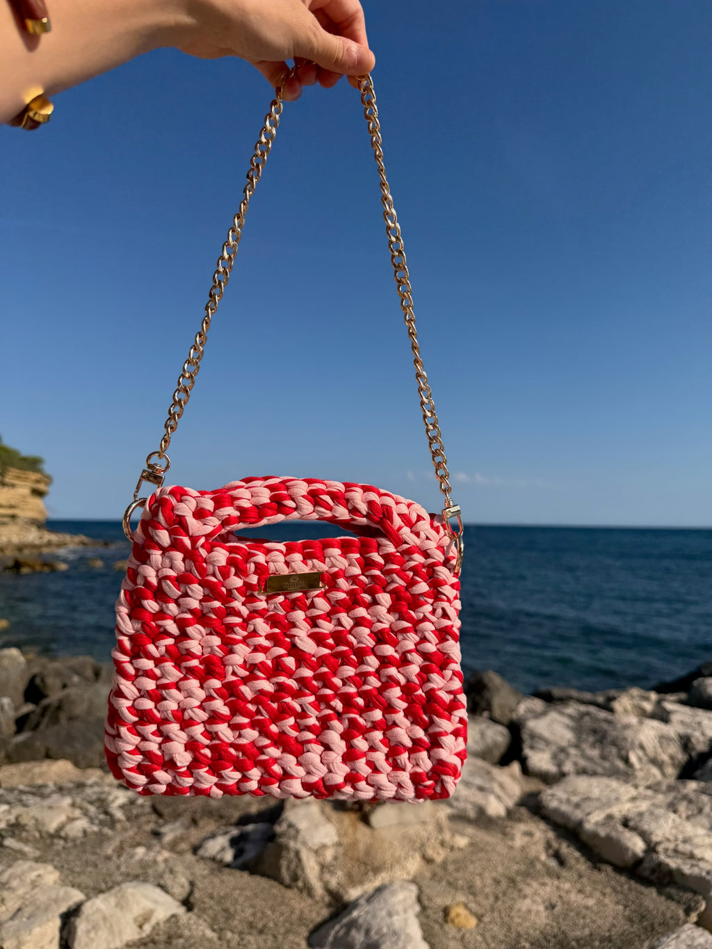 Sac épaule Dolce Vita Rouge et Rose