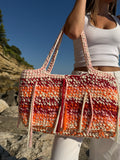 Sac cabas Solène Orange, Rose, Rouge et blanc