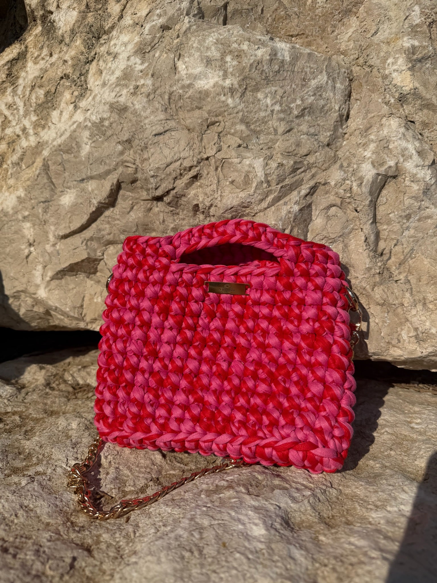 Sac Bandoulière Dolce Vita Rose et Orange