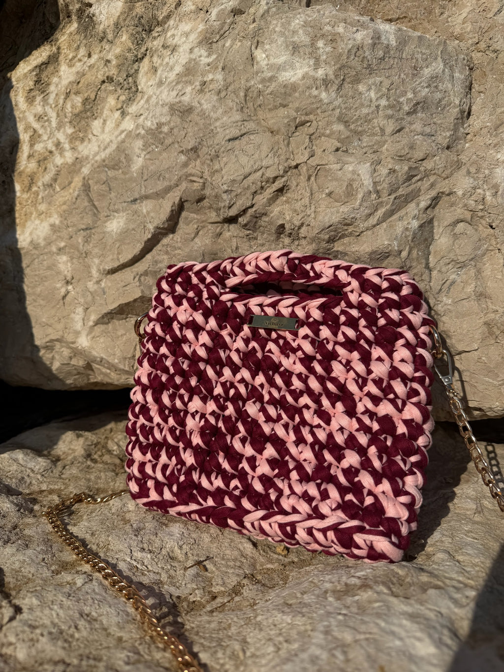 Sac épaule Dolce Vita Bordeaux & Rose