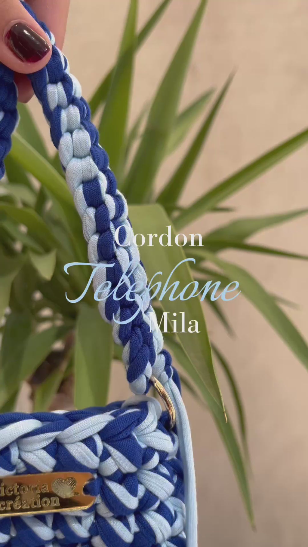 Cordon de Téléphone Mila Bleu