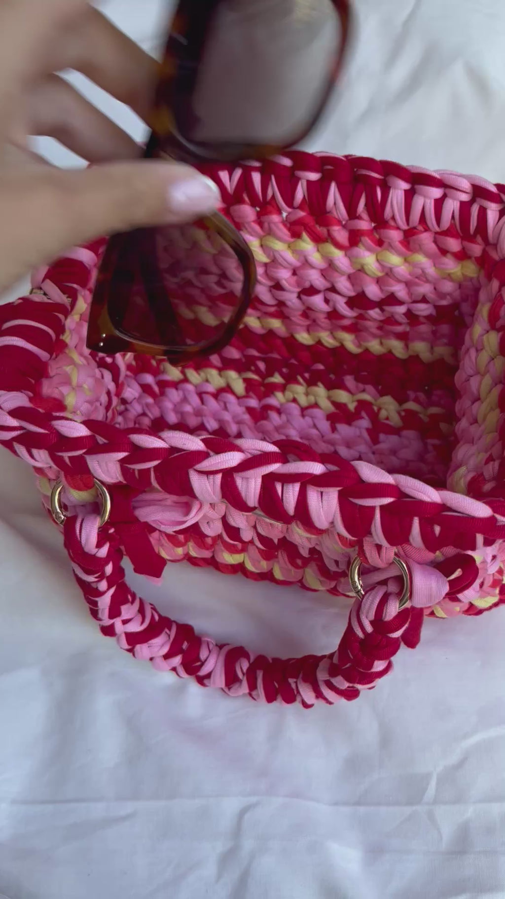 Pochette Louma Orange, Rose, Jaune et Rouge